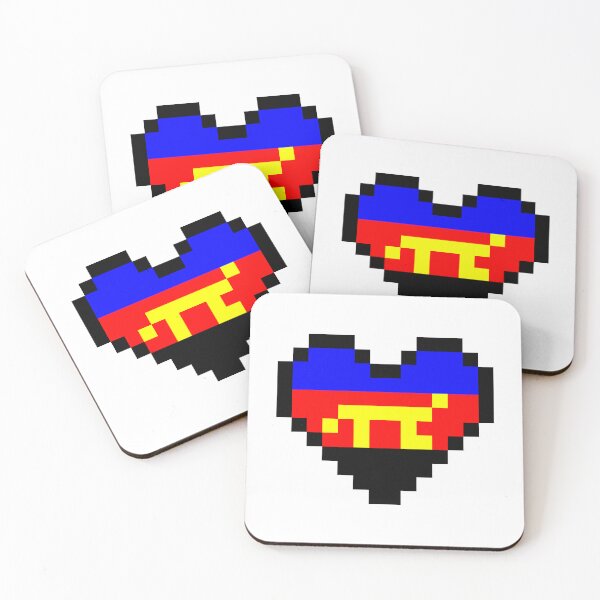 Item preview, Heart flag from Poliamorosa / Polyamorous community pixel art white background 1 designed and sold by Axel-Speed.