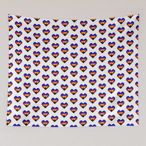 Item preview, Heart flag from Poliamorosa / Polyamorous community pixel art white background 1 designed and sold by Axel-Speed.