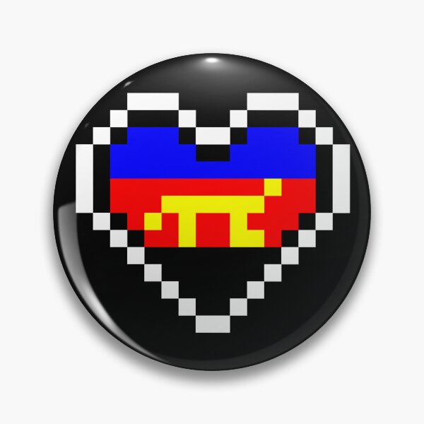 Item preview, Heart flag from Poliamorosa / Polyamorous community pixel art black background 1 designed and sold by Axel-Speed.