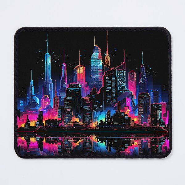 Item preview, Cyberpunk Neon City Skyline #1 designed and sold by gentleman-rogue.