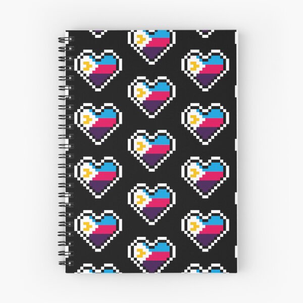 Item preview, Heart flag from Poliamorosa / Polyamorous community pixel art black background 2 designed and sold by Axel-Speed.