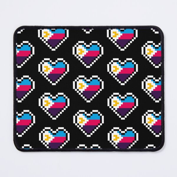 Item preview, Heart flag from Poliamorosa / Polyamorous community pixel art black background 2 designed and sold by Axel-Speed.