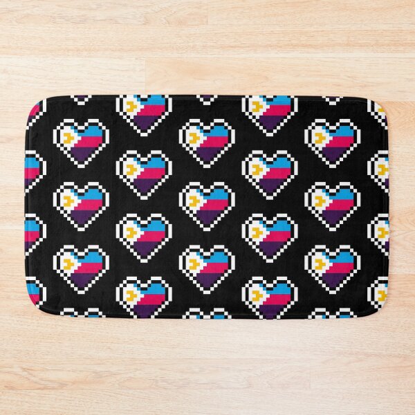 Item preview, Heart flag from Poliamorosa / Polyamorous community pixel art black background 2 designed and sold by Axel-Speed.