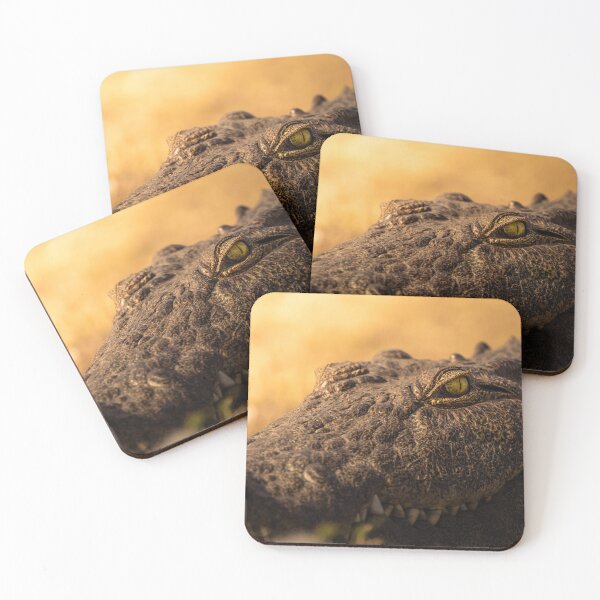 Item preview, Crocodile eye looking intensely sunbathing in the sun designed and sold by Max R.J.N.