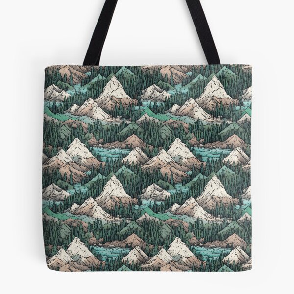 Item preview, Vintage Peaks: Retro-inspired Detailed Mountain Art designed and sold by RohanGalyardt.