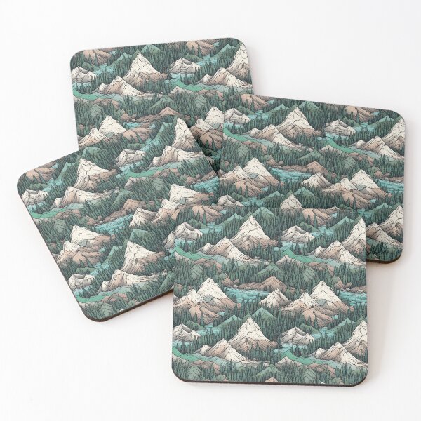 Item preview, Vintage Peaks: Retro-inspired Detailed Mountain Art designed and sold by RohanGalyardt.