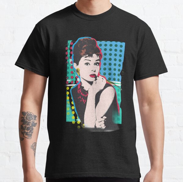 Audrey Hepburn Cool Vintage Cadeau Idéal Unisexe Rétro T Shirt 684 