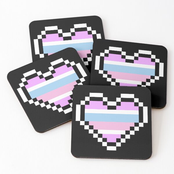 Item preview, Heart flag from Intersexual / Intersex community pixel art black background designed and sold by Axel-Speed.