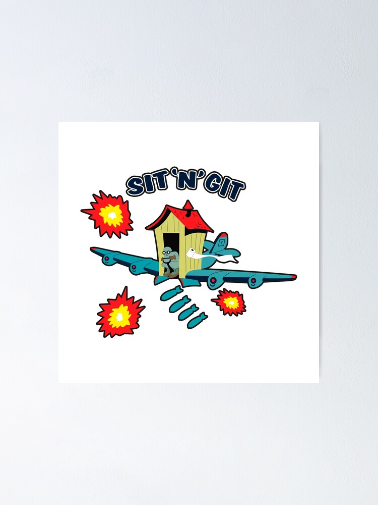 USAF - B-29 Sit 'n Git nose art - Clean Style