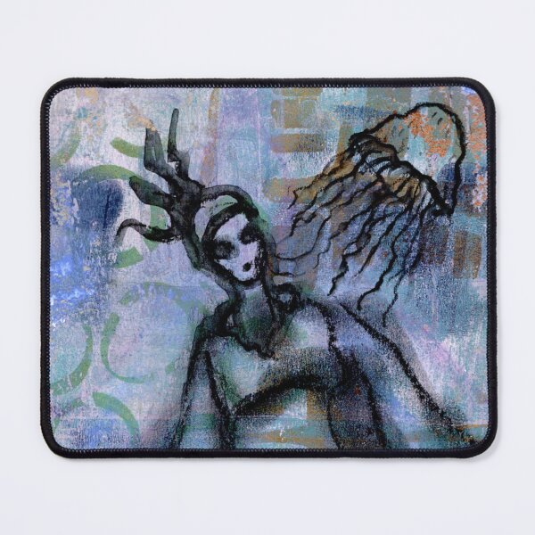 Item preview, Running from a Jellyfish in blues designed and sold by LiszaB.