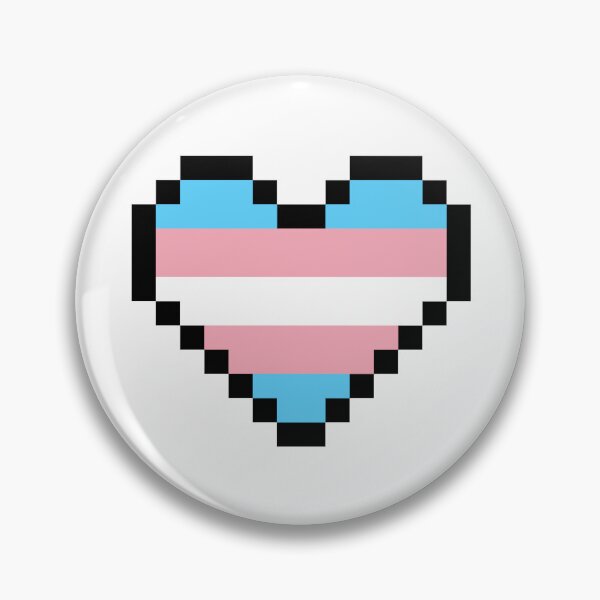 Item preview, Heart flag from Transexual community pixel art white background designed and sold by Axel-Speed.