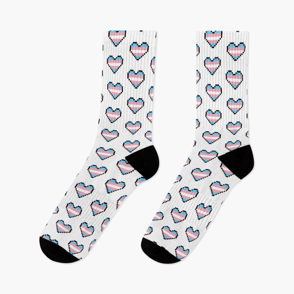 Item preview, Heart flag from Transexual community pixel art white background designed and sold by Axel-Speed.