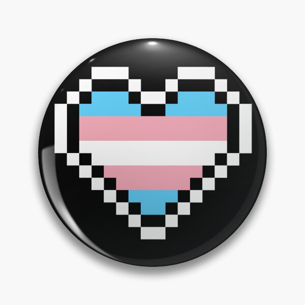 Item preview, Heart flag from Transexual community pixel art black background designed and sold by Axel-Speed.
