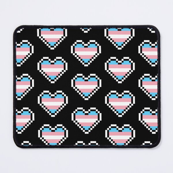 Item preview, Heart flag from Transexual community pixel art black background designed and sold by Axel-Speed.