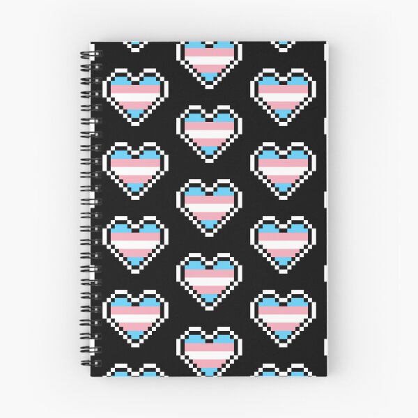 Item preview, Heart flag from Transexual community pixel art black background designed and sold by Axel-Speed.