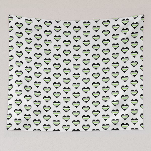 Item preview, Heart flag from Agénero / Agender community pixel art white background designed and sold by Axel-Speed.