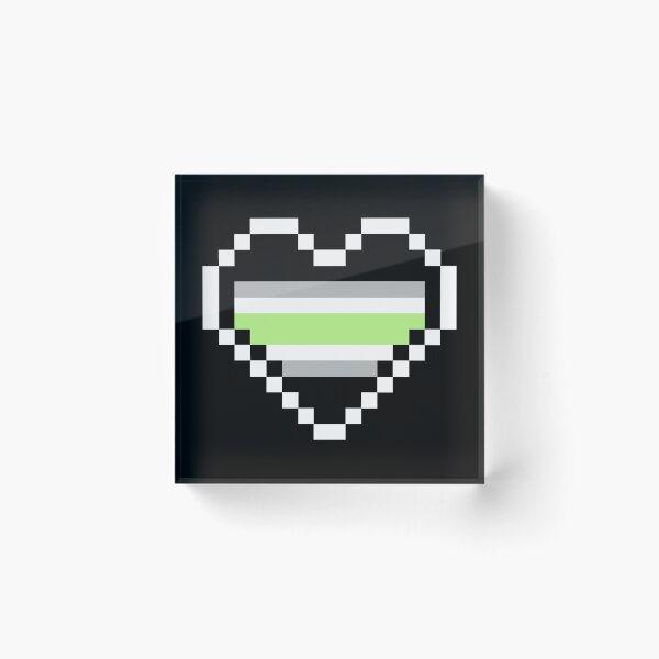 Item preview, Heart flag from Agénero / Agender community pixel art black background designed and sold by Axel-Speed.