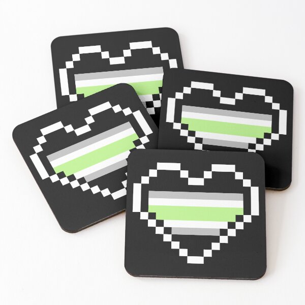 Item preview, Heart flag from Agénero / Agender community pixel art black background designed and sold by Axel-Speed.