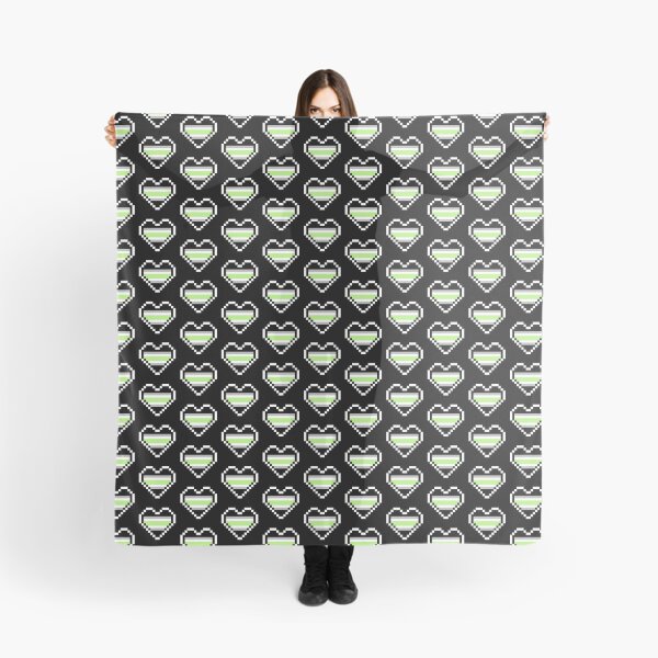 Item preview, Heart flag from Agénero / Agender community pixel art black background designed and sold by Axel-Speed.