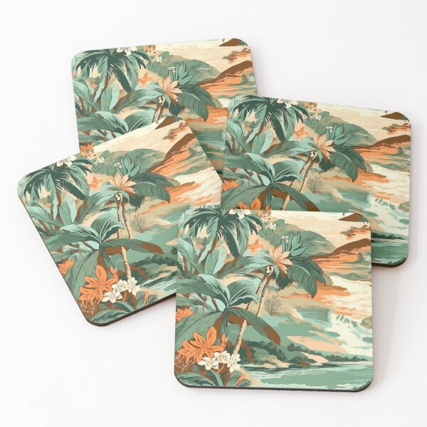 Item preview, Vintage Hawaii Travel Poster Inspired Pattern designed and sold by EverettAtlas.