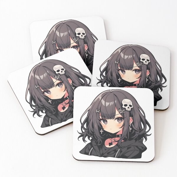 Item preview, Cute Kawaii Anime Goth Girl  designed and sold by Spell-Craft.