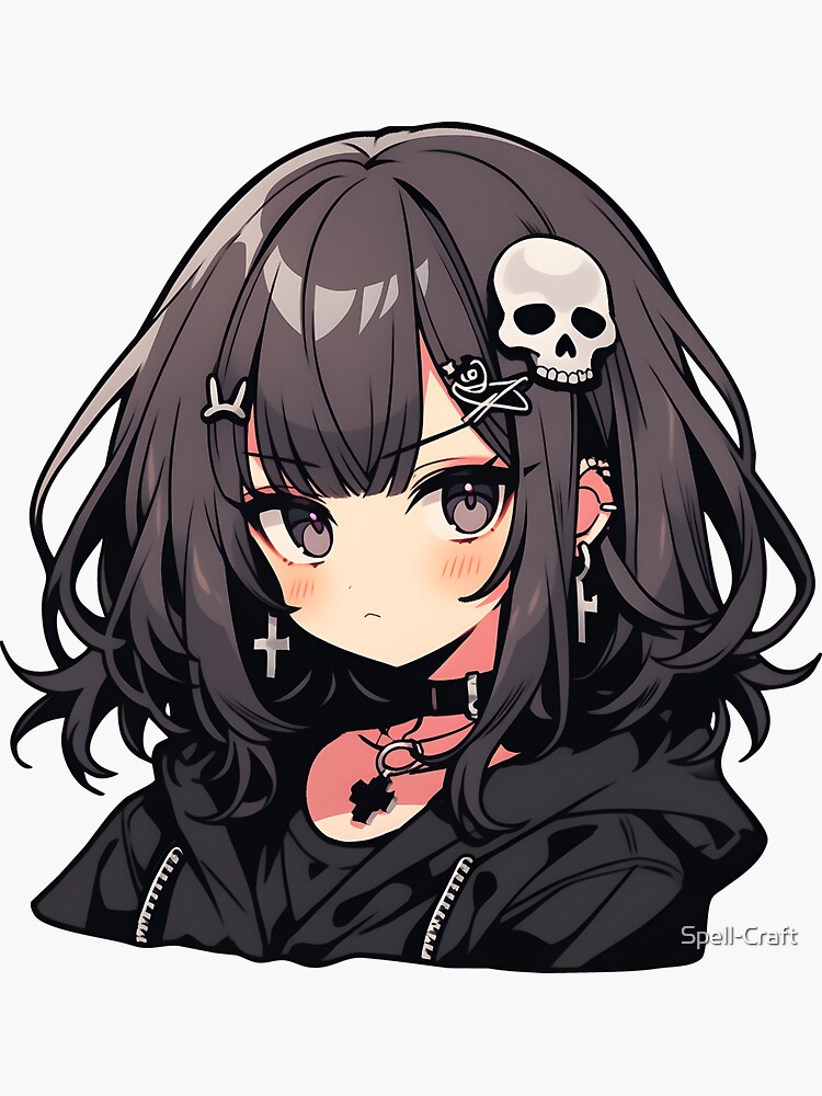 Anime goth girl - AI Photo Generator - starryai