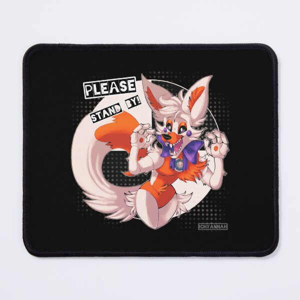 Lolbit por favor ficar paz à espera macio botão pino personalizável amante  presente dos desenhos animados