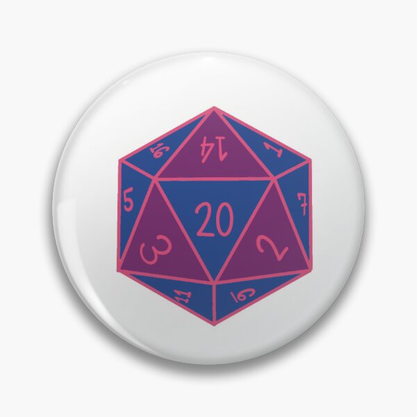 Artikelvorschau, Rosa, Blau, Lila dnd d20 entworfen und verkauft von radicallyloved.