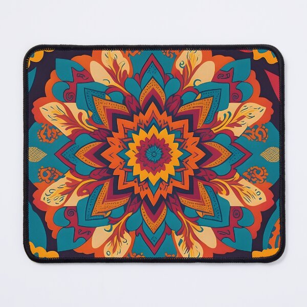 Item preview, A vibrant retro colorful abstract BOHO design with bold old world influence designed and sold by Justteesme.