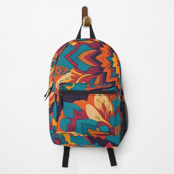 Item preview, A vibrant retro colorful abstract BOHO design with bold old world influence designed and sold by Justteesme.