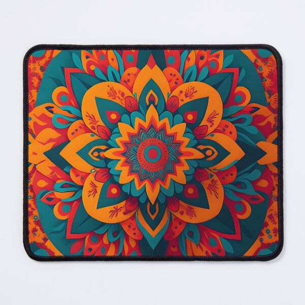 Item preview, A vibrant retro colorful abstract BOHO design with bold old world influence designed and sold by Justteesme.