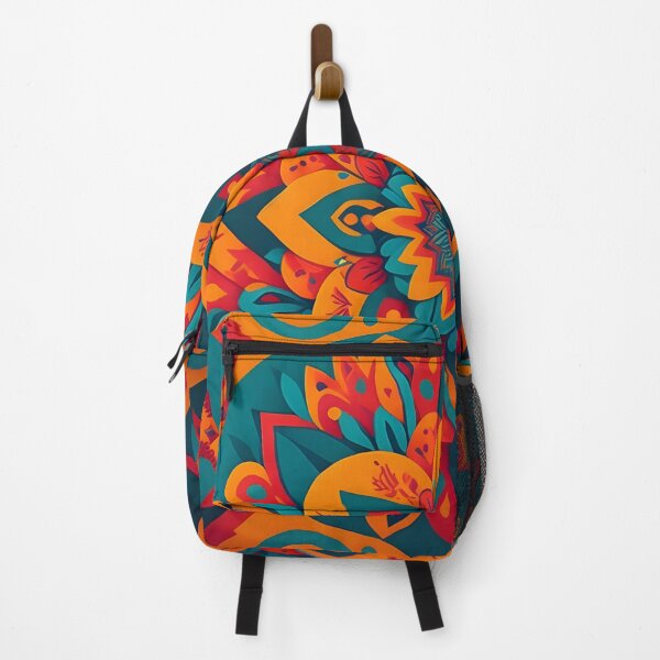 Item preview, A vibrant retro colorful abstract BOHO design with bold old world influence designed and sold by Justteesme.