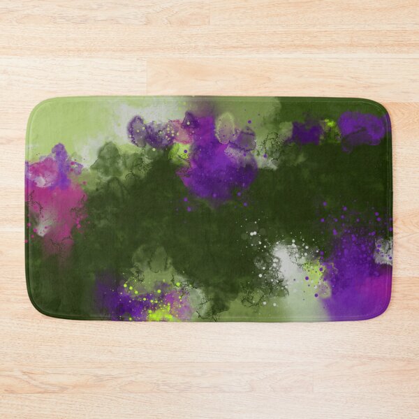 Item preview, Ulterior Motives - Green Purple Abstract Art designed and sold by Joey Santiago.