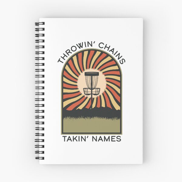 Item preview, Throwin' Chains Takin' Names | Disc Golf Vintage Retro Arch Mountains designed and sold by KlehmInTime.
