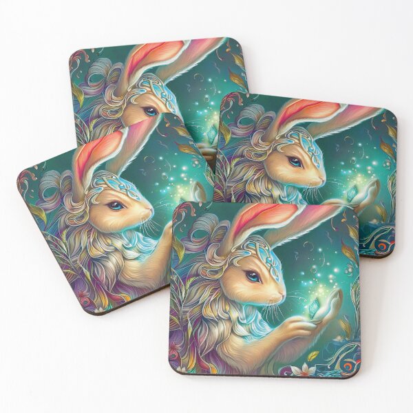 Item preview, Art Nouveau Enchanted Rabbit designed and sold by Elwynartnouveau.