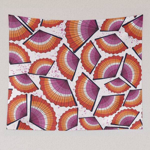Item preview, Lesbian Pride Flag Folding Fan designed and sold by Love-Ina.