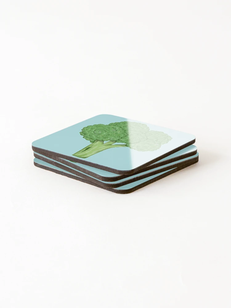 Thumbnail 4 of 5, Coasters (Set of 4), Broccoli Pattern designed and sold by ekpatterns.