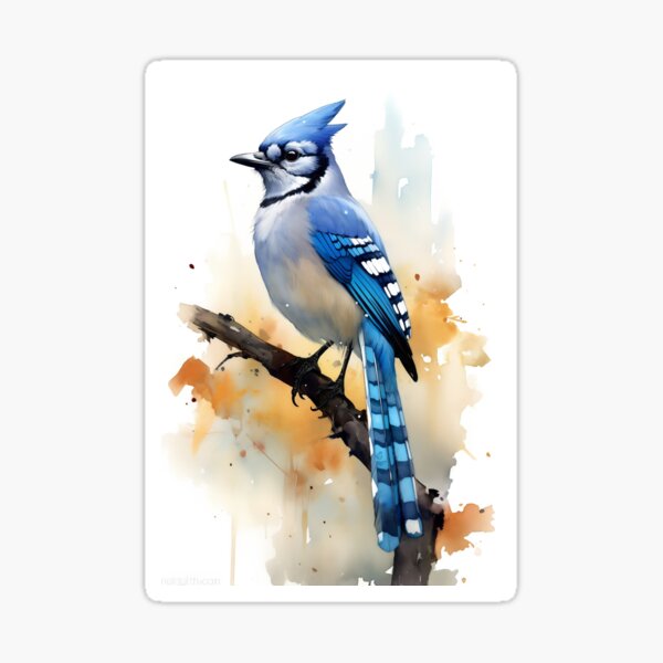 Item preview, Bluejay, Watercolour art designed and sold by DigitalDugong.