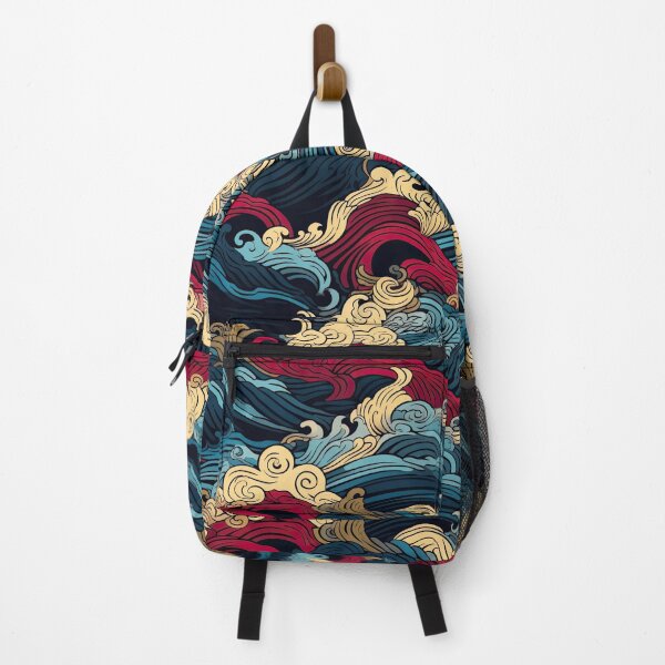 Item preview, Giant Blue & Red Waves designed and sold by Pedra Panda.