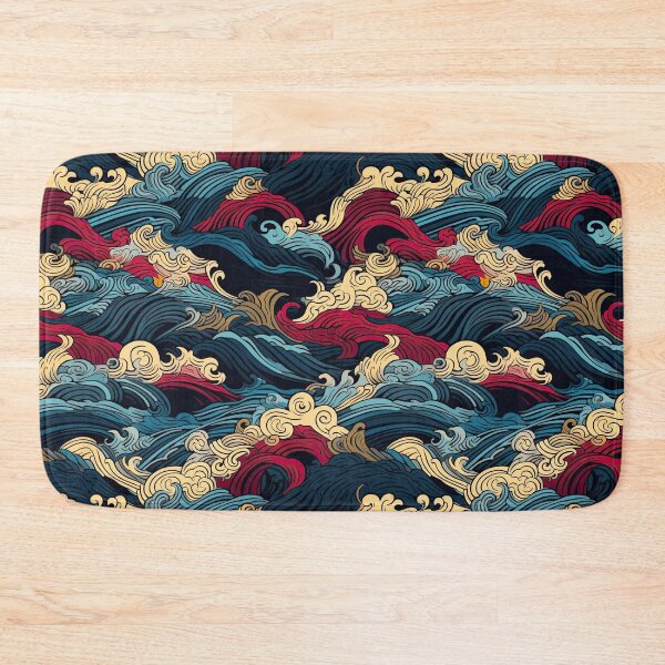 Item preview, Giant Blue & Red Waves designed and sold by Pedra Panda.