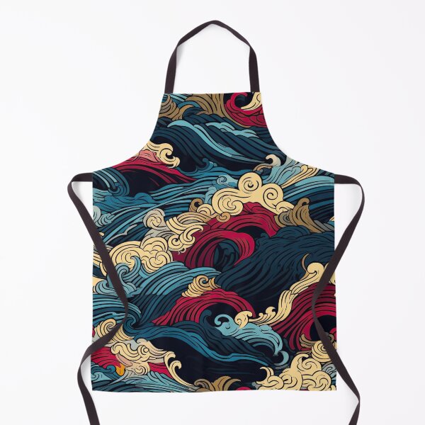 Item preview, Giant Blue & Red Waves designed and sold by Pedra Panda.