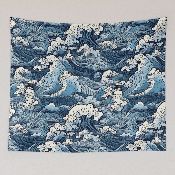 Item preview, Giant Blue Waves designed and sold by Pedra Panda.