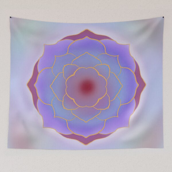 Item preview, Blue and Red Geometric Flower designed and sold by designs-by-ann.