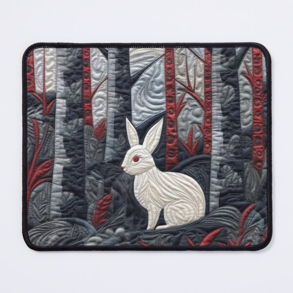 Item preview, White Rabbit in the Dark Forest designed and sold by bunnyboxdesigns.