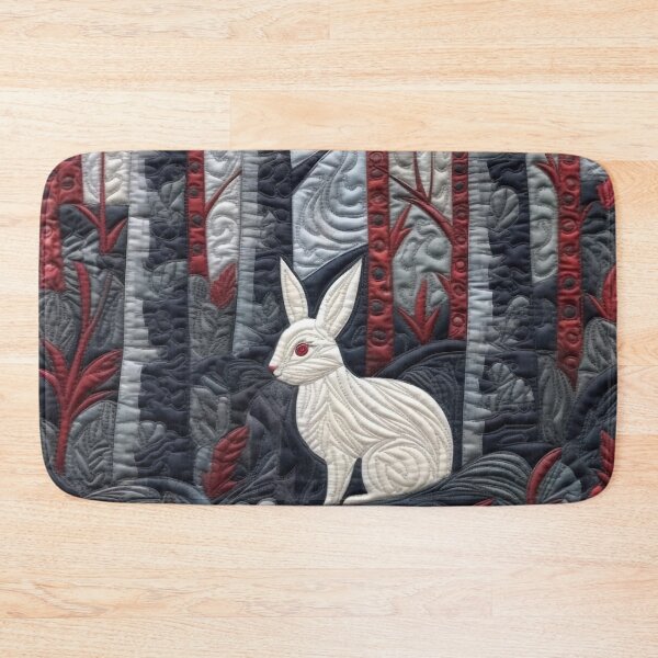 Item preview, White Rabbit in the Dark Forest designed and sold by bunnyboxdesigns.