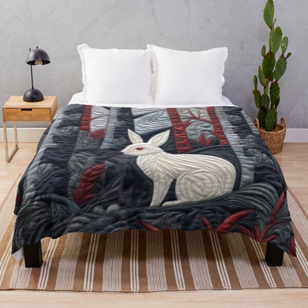 Item preview, White Rabbit in the Dark Forest designed and sold by bunnyboxdesigns.