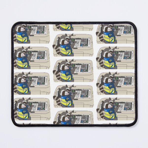 Item preview, Vancouver Train Driving Raccoon designed and sold by Orcanadian.
