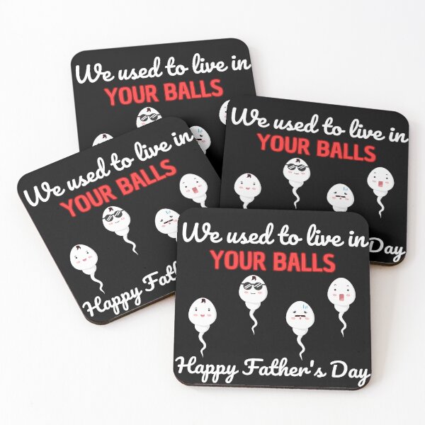 Item preview,  We Used To Live In Your Balls Shirt, Funny Sperm Face Shirt Gift For Father Day, Personalized Kid Name Happy Father Day Shirt For Men designed and sold by Anu  Ram.