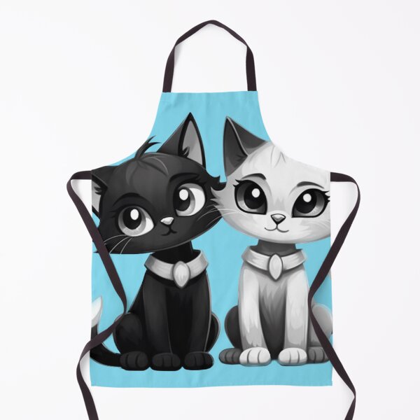 Item preview, Cute Black and White Cartoon Kittens designed and sold by EpicFoxArt.