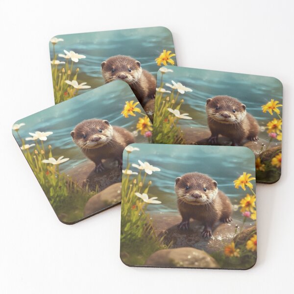 Item preview, Cute Sea Otter - Cute Baby Animals  designed and sold by baby-animal-art.